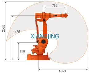 6 주축 산업적 작업 로봇과 로봇 IRB 2400 로봇 팔을  닦는 사용된 ABB
