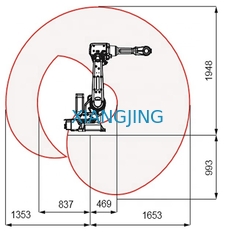 ABB IRB 2600ID 6 주축 로봇 휴머노이드 기계를 취급하는 사용된 ABB 산업용 로봇 소재